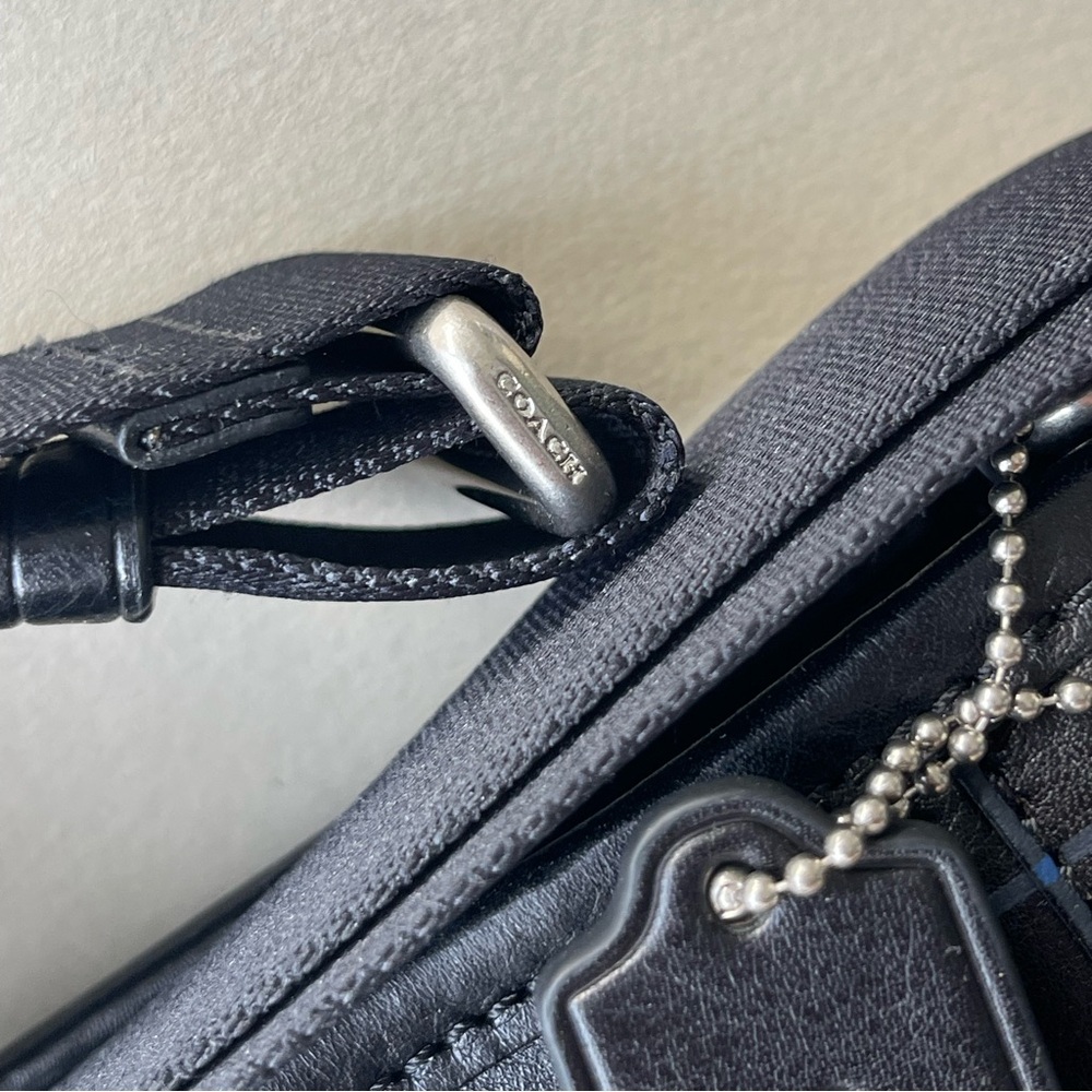 (new+tag) Coach F71757 Men/Unisex tech crossbody full leather black tattersall - Picture 8 of 16